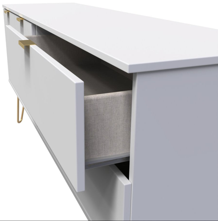 Hong Kong 2 Door 2 Drawer Sideboard with Gold Hairpin Legs