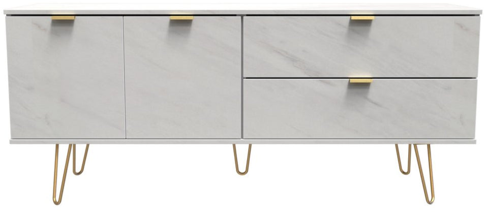 Hong Kong 2 Door 2 Drawer Sideboard with Gold Hairpin Legs