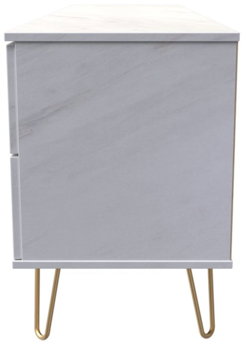 Hong Kong 2 Door 2 Drawer Sideboard with Gold Hairpin Legs