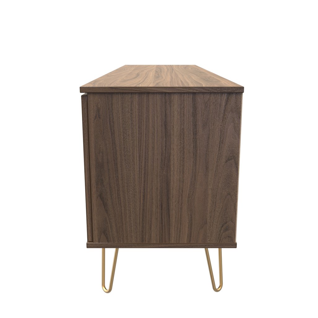 Hong Kong 2 Door 1 Drawer Wide TV Unit with Gold Hairpin Legs