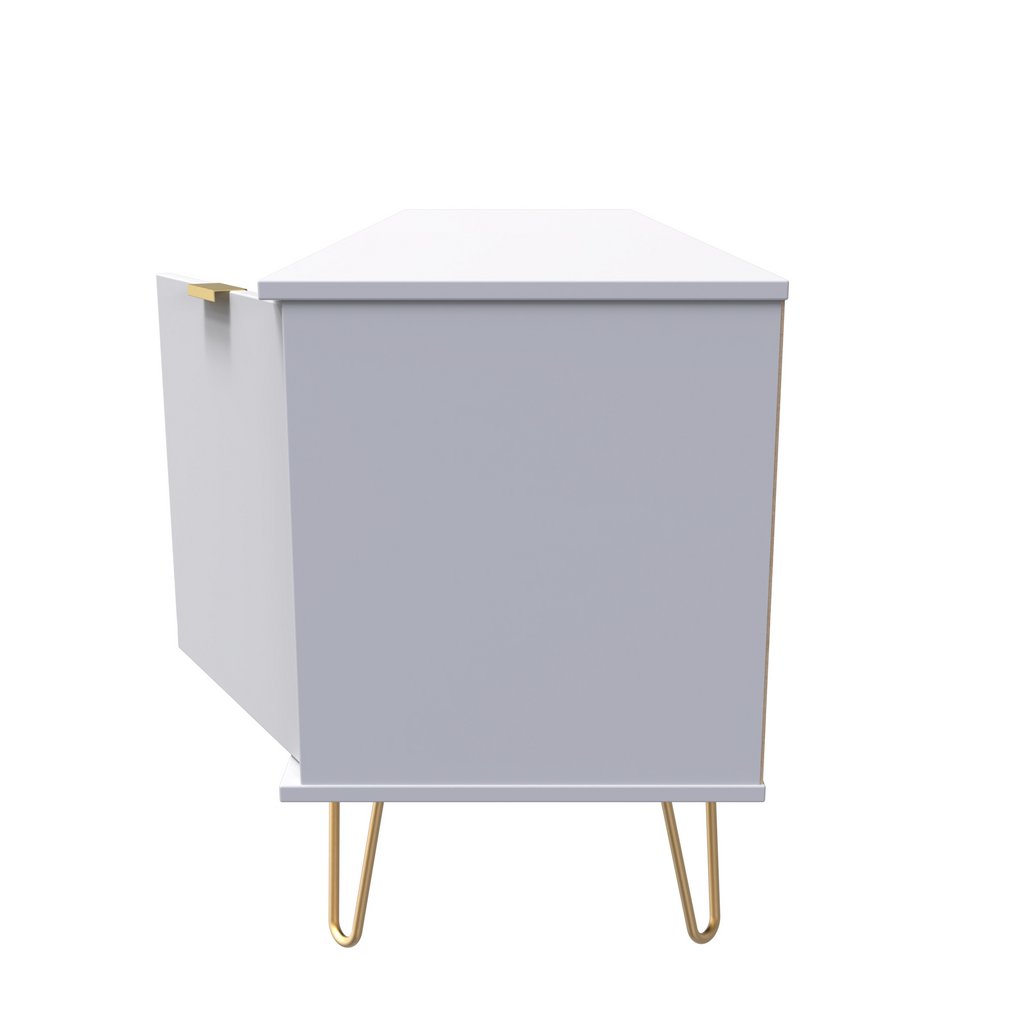 Hong Kong 2 Door 1 Drawer Wide TV Unit with Gold Hairpin Legs