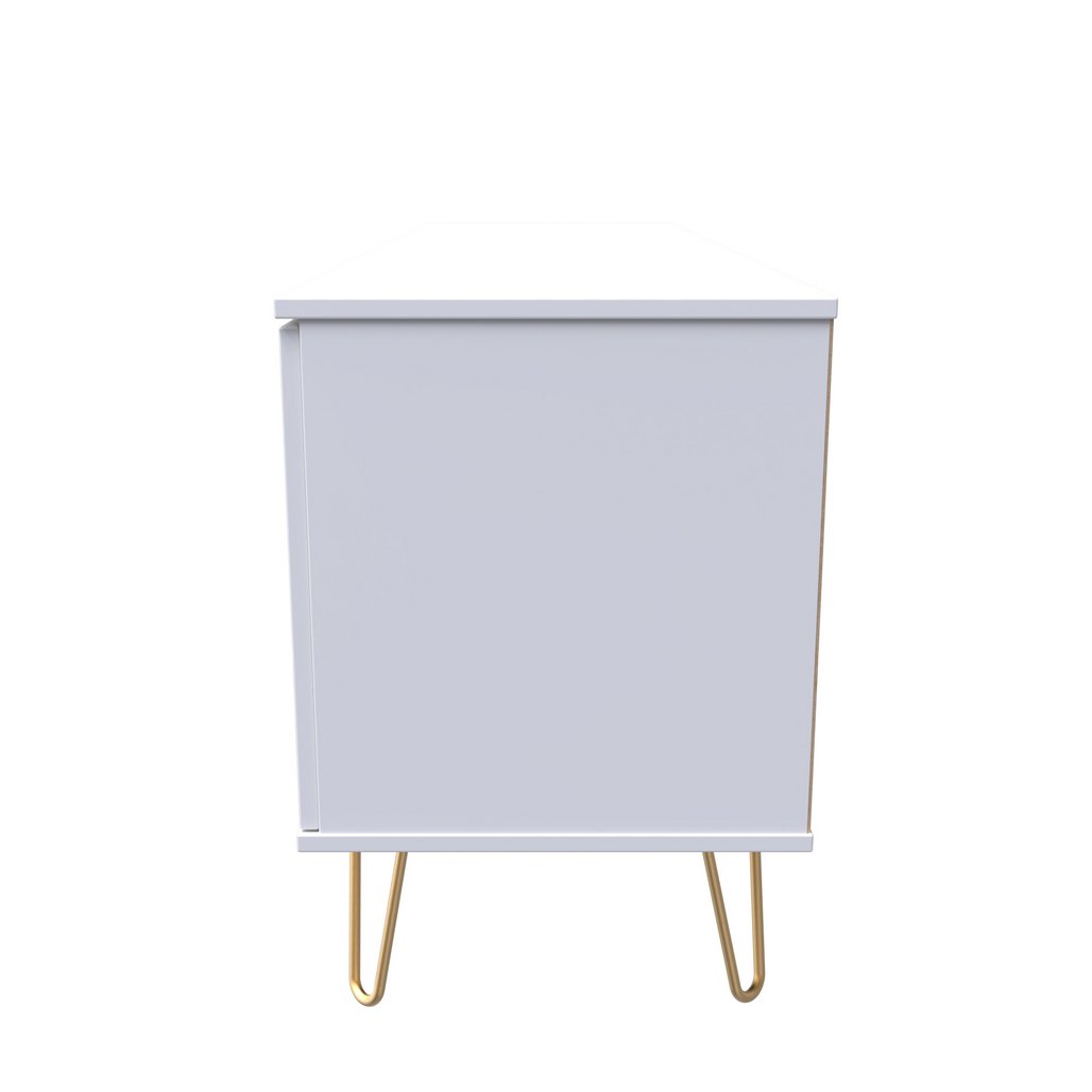 Hong Kong 2 Door 1 Drawer Wide TV Unit with Gold Hairpin Legs