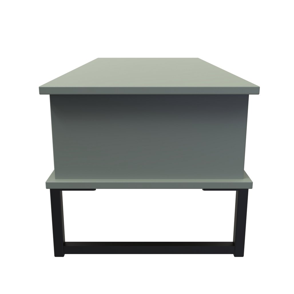 Hong Kong 1 Drawer Coffee Table with Black Sleigh Legs