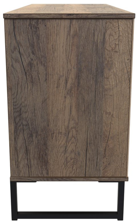 Hong Kong 3 Drawer 2 Shelf TV Unit with Black Sleigh Legs