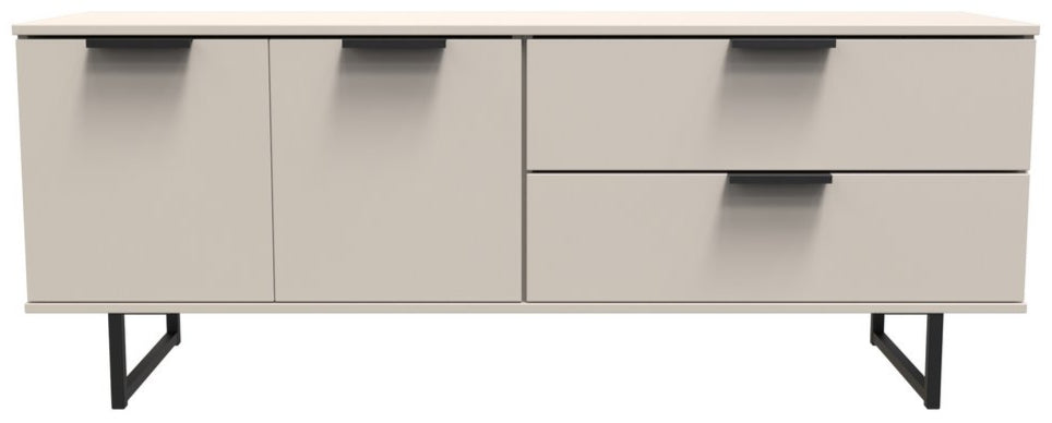 Hong Kong 2 Door 2 Drawer Sideboard with Black Sleigh Legs