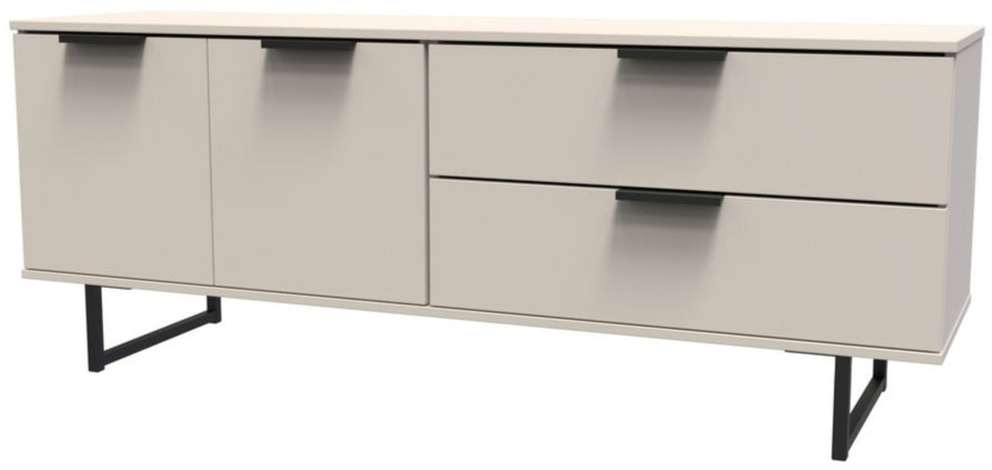 Hong Kong 2 Door 2 Drawer Sideboard with Black Sleigh Legs