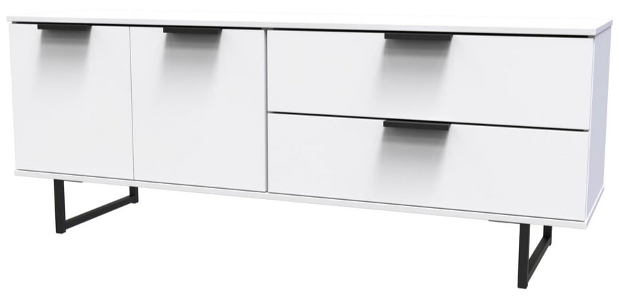 Hong Kong 2 Door 2 Drawer Sideboard with Black Sleigh Legs