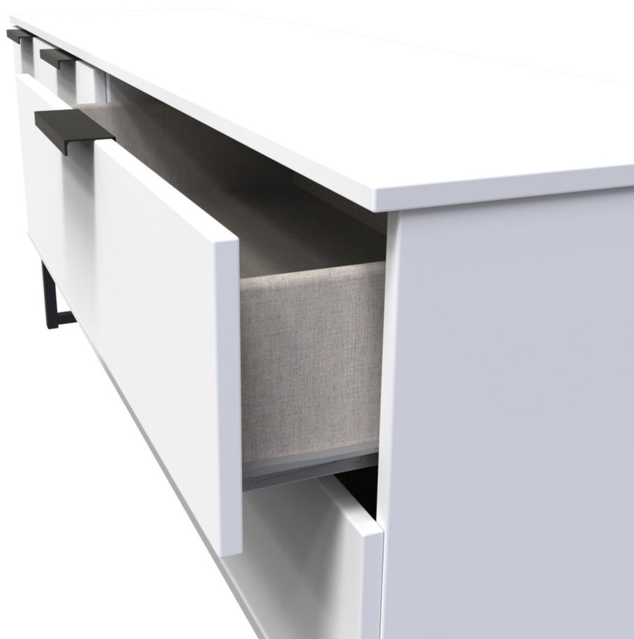 Hong Kong 2 Door 2 Drawer Sideboard with Black Sleigh Legs