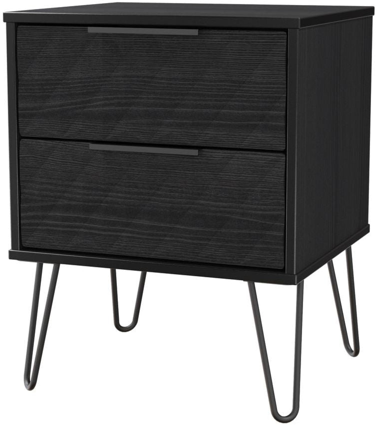 Harlequin 3 Piece Bedroom Set with Black Hairpin Legs