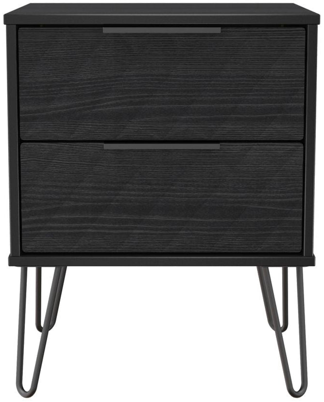 Harlequin 3 Piece Bedroom Set with Black Hairpin Legs