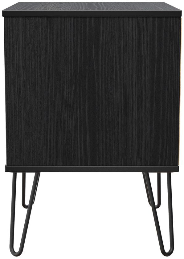 Harlequin 3 Piece Bedroom Set with Black Hairpin Legs