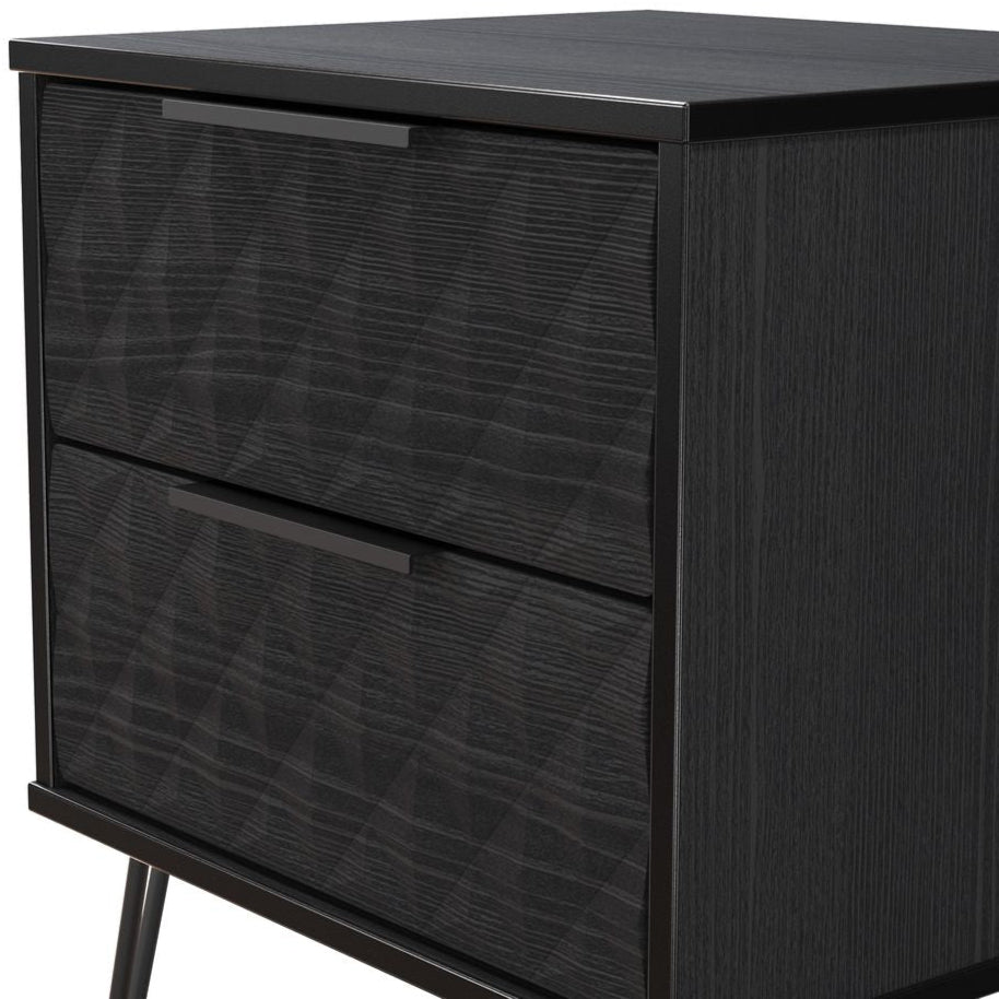 Harlequin 3 Piece Bedroom Set with Black Hairpin Legs