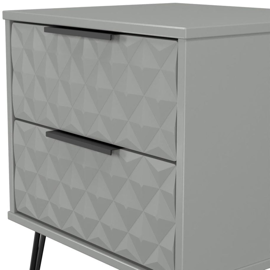 Harlequin 3 Piece Bedroom Set with Black Hairpin Legs