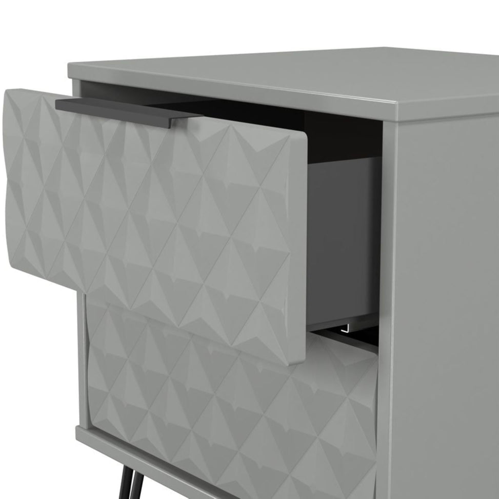 Harlequin 3 Piece Bedroom Set with Black Hairpin Legs