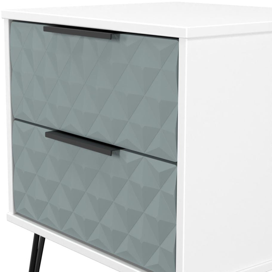 Harlequin 3 Piece Bedroom Set with Black Hairpin Legs