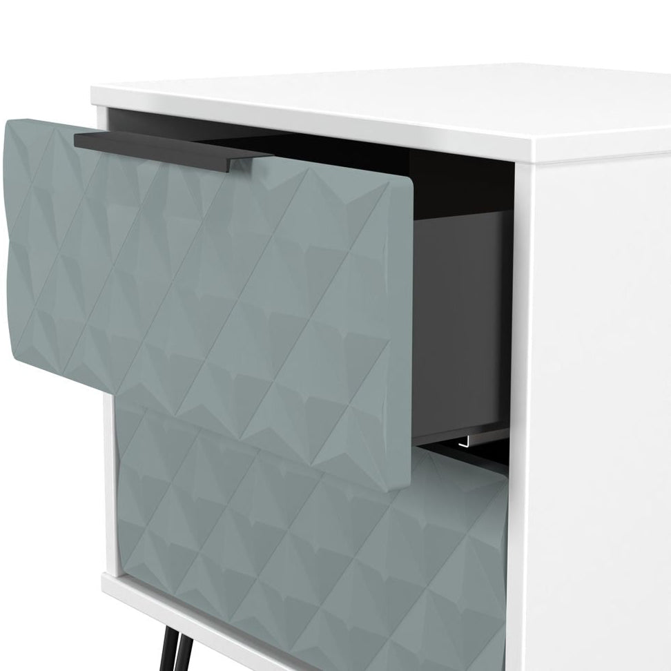 Harlequin 3 Piece Bedroom Set with Black Hairpin Legs