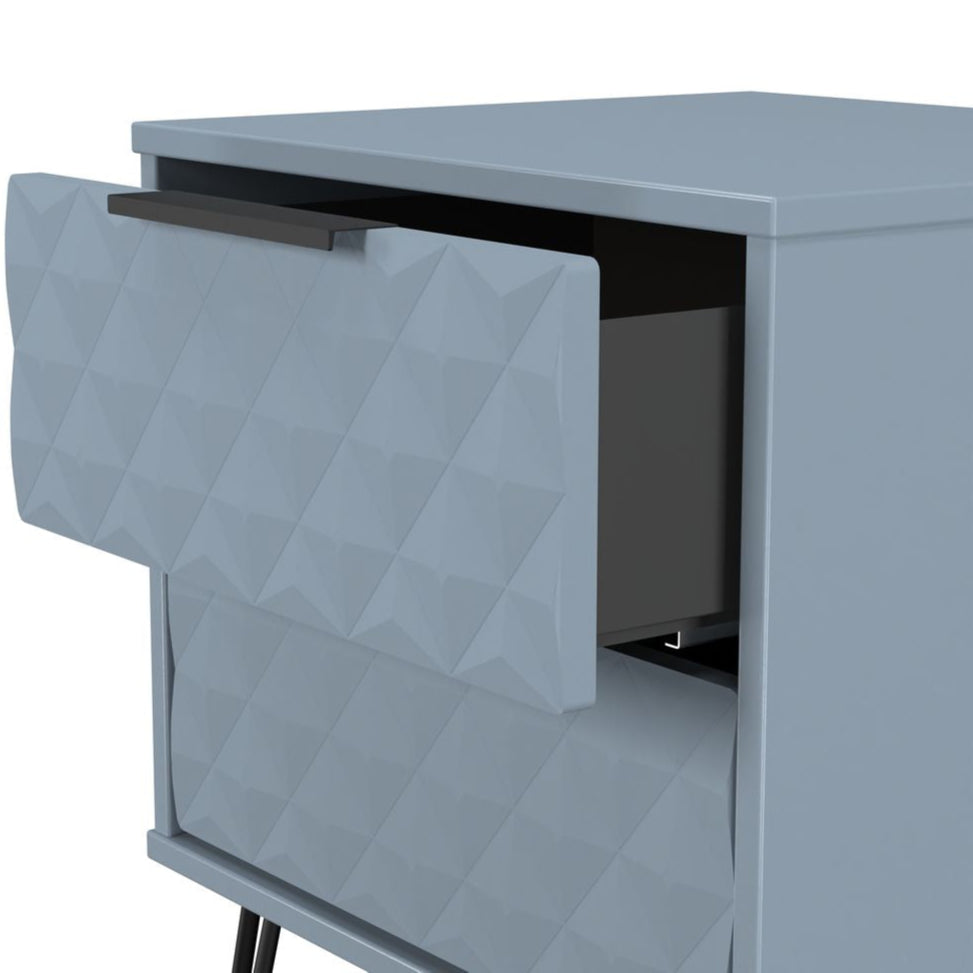 Harlequin 3 Piece Bedroom Set with Black Hairpin Legs