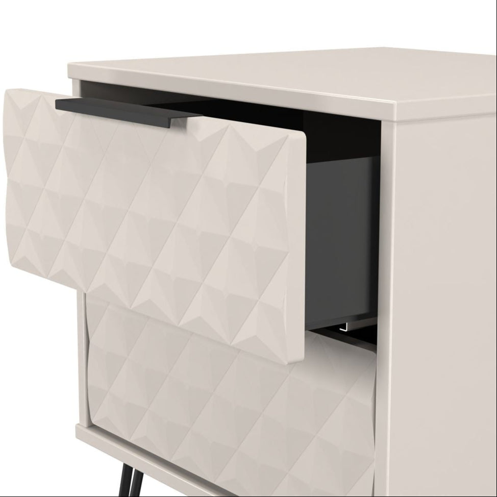 Harlequin 3 Piece Bedroom Set with Black Hairpin Legs