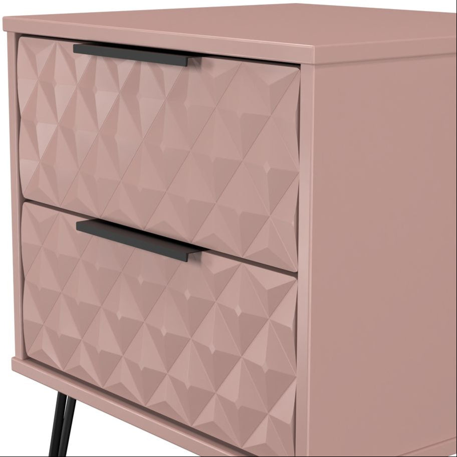 Harlequin 3 Piece Bedroom Set with Black Hairpin Legs