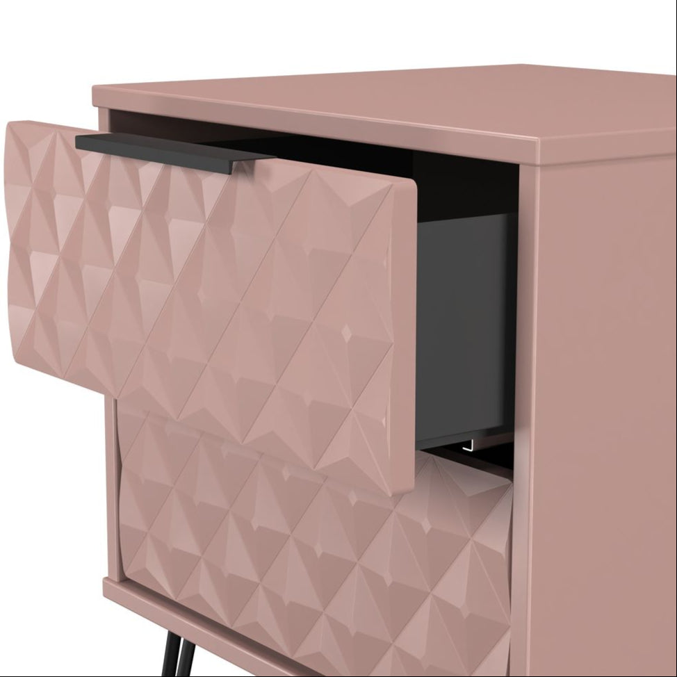 Harlequin 3 Piece Bedroom Set with Black Hairpin Legs