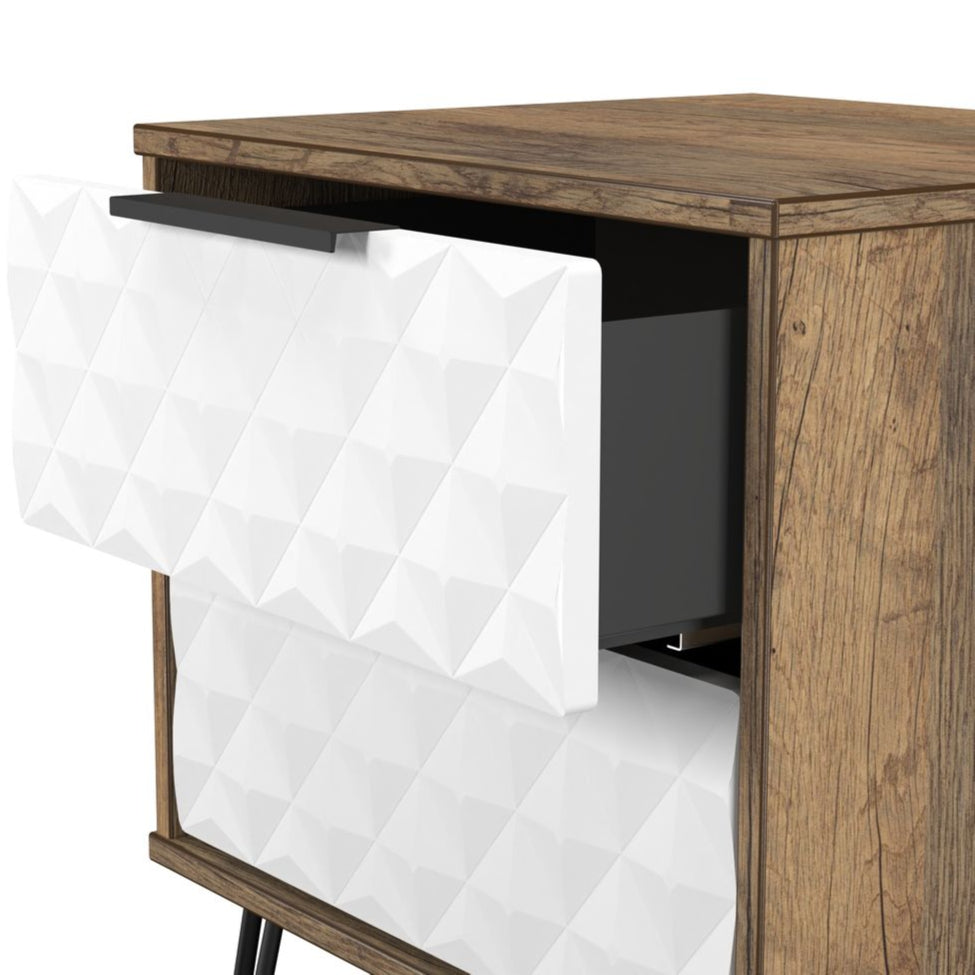 Harlequin 3 Piece Bedroom Set with Black Hairpin Legs