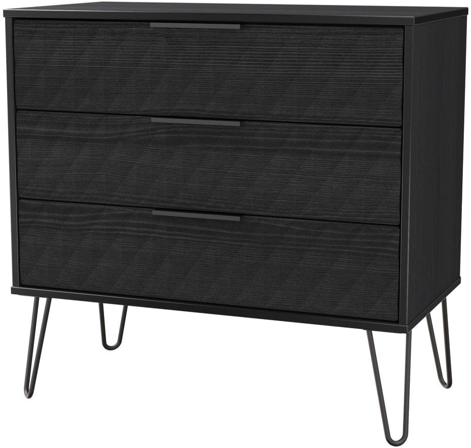 Harlequin 4 Piece Bedroom Set with Black Hairpin Legs