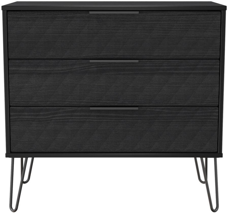 Harlequin 4 Piece Bedroom Set with Black Hairpin Legs