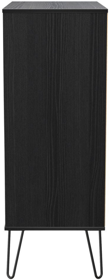 Harlequin 3 Piece Bedroom Set with Black Hairpin Legs