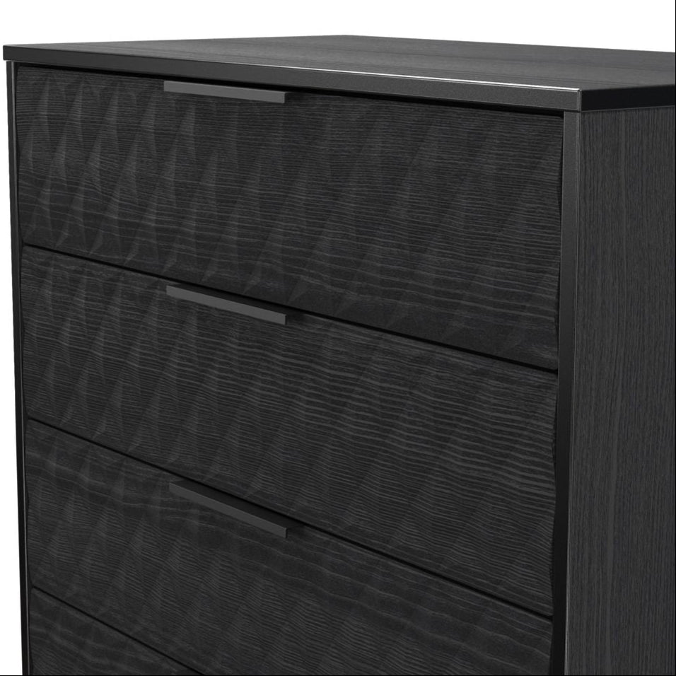 Harlequin 3 Piece Bedroom Set with Black Hairpin Legs