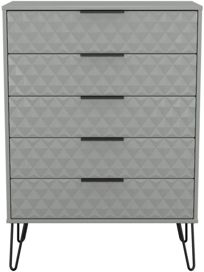 Harlequin 3 Piece Bedroom Set with Black Hairpin Legs