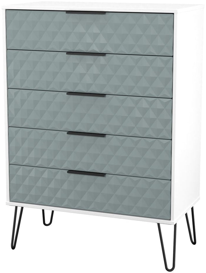 Harlequin 3 Piece Bedroom Set with Black Hairpin Legs