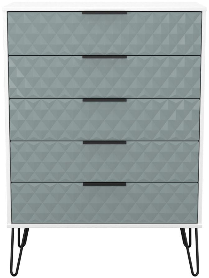 Harlequin 3 Piece Bedroom Set with Black Hairpin Legs