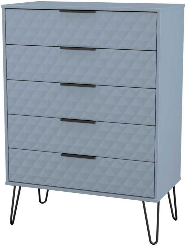 Harlequin 3 Piece Bedroom Set with Black Hairpin Legs