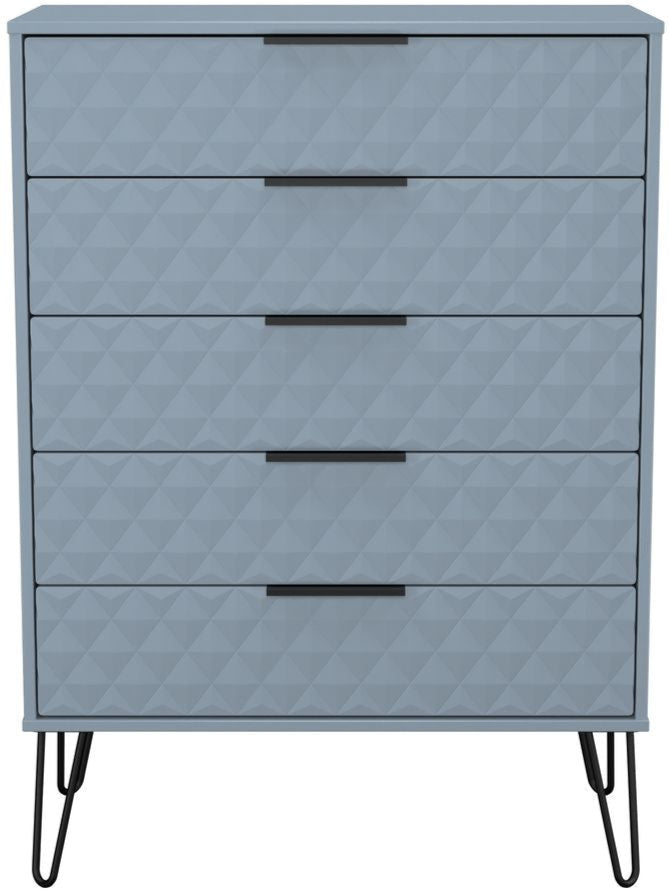 Harlequin 3 Piece Bedroom Set with Black Hairpin Legs