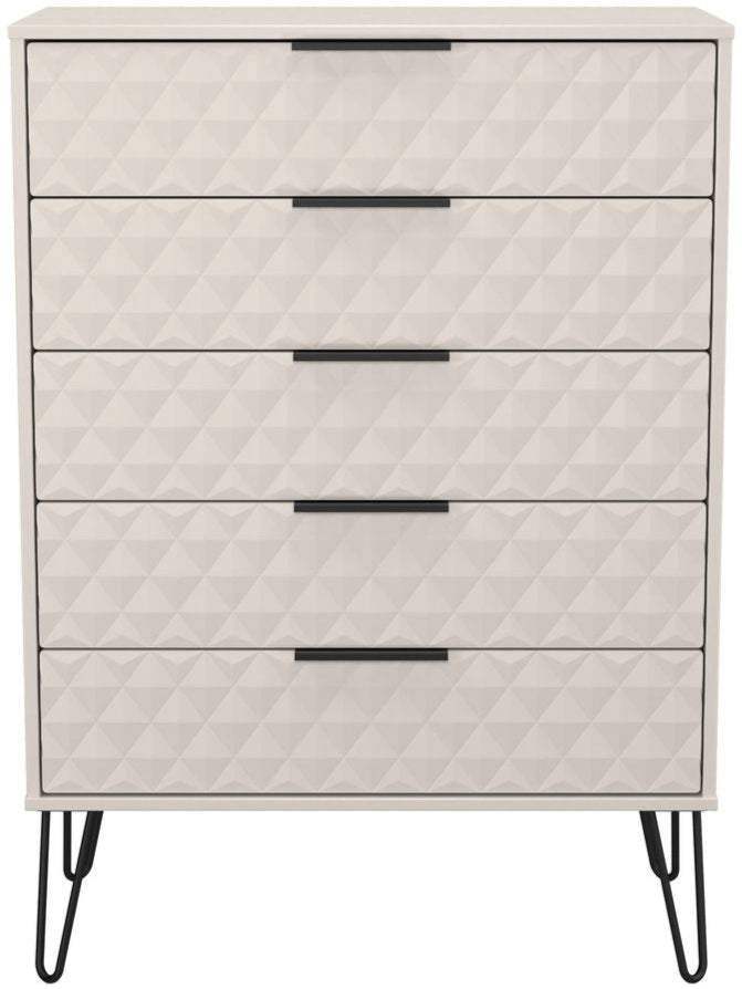 Harlequin 3 Piece Bedroom Set with Black Hairpin Legs