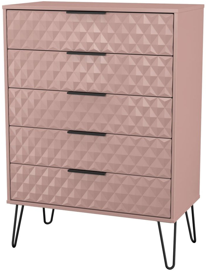 Harlequin 3 Piece Bedroom Set with Black Hairpin Legs