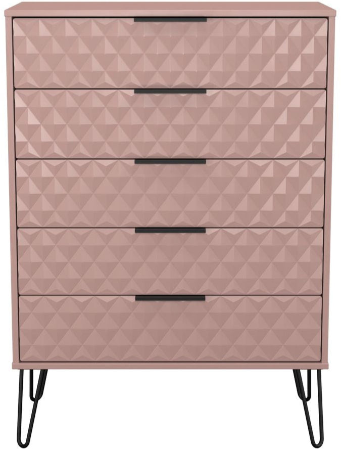 Harlequin 3 Piece Bedroom Set with Black Hairpin Legs