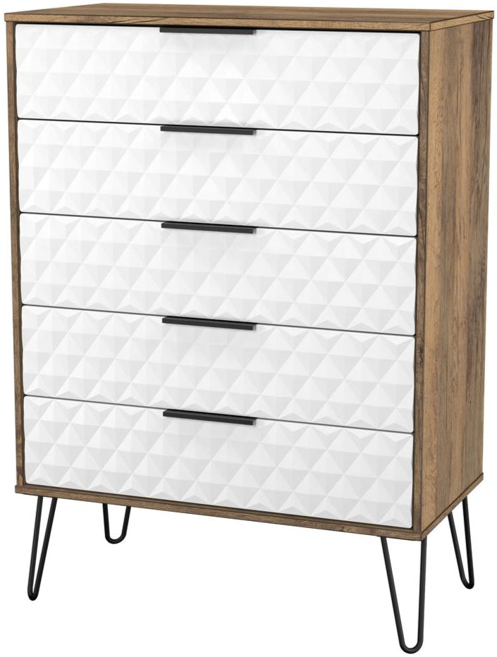 Harlequin 3 Piece Bedroom Set with Black Hairpin Legs