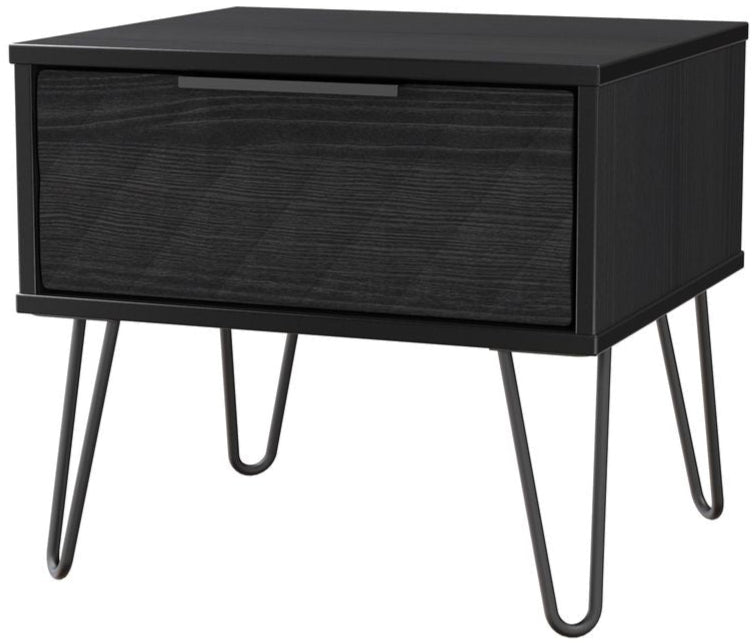 Harlequin 4 Piece Bedroom Set with Black Hairpin Legs