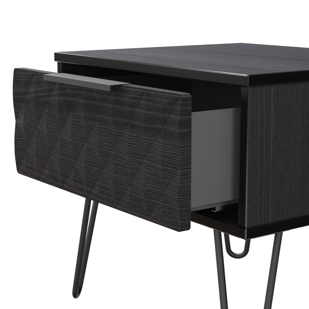 Harlequin 4 Piece Bedroom Set with Black Hairpin Legs