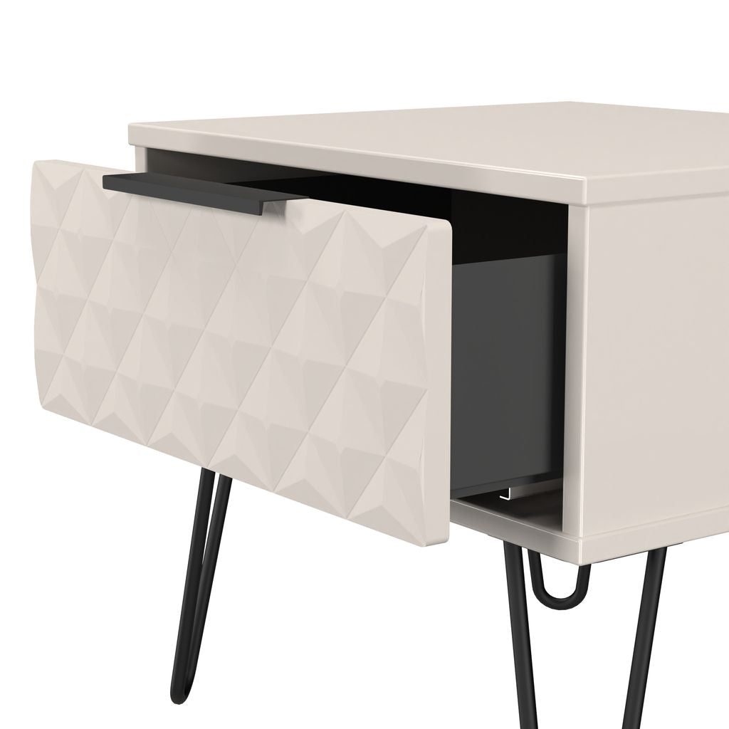 Harlequin 4 Piece Bedroom Set with Black Hairpin Legs