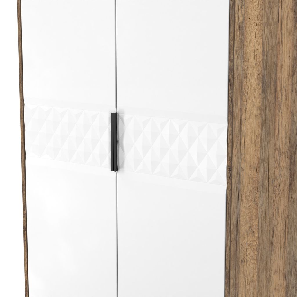 Harlequin 3 Piece Bedroom Set with Black Hairpin Legs