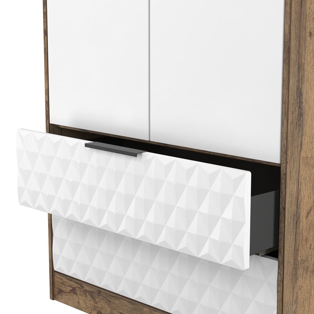 Harlequin 4 Piece Bedroom Set with Black Hairpin Legs