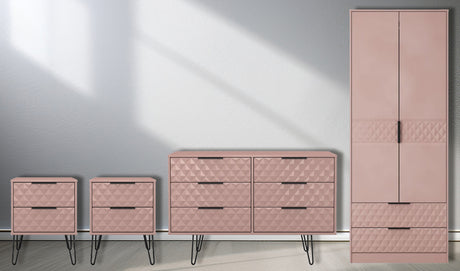 Harlequin 4 Piece Bedroom Set with Black Hairpin Legs