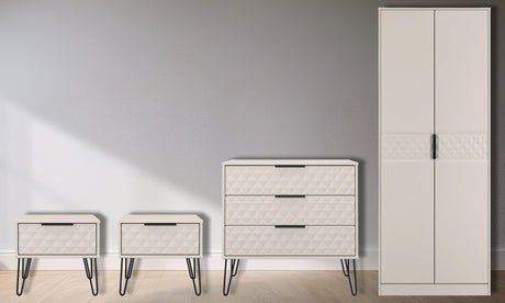 Harlequin 4 Piece Bedroom Set with Black Hairpin Legs