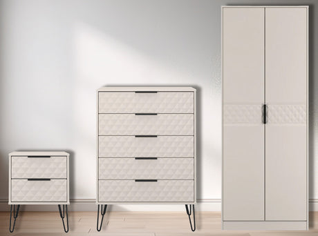 Harlequin 3 Piece Bedroom Set with Black Hairpin Legs