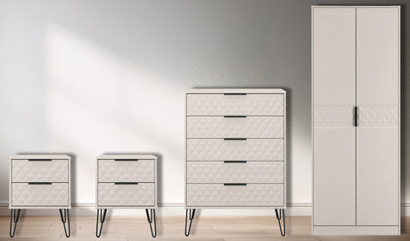 Harlequin 4 Piece Bedroom Set with Black Hairpin Legs