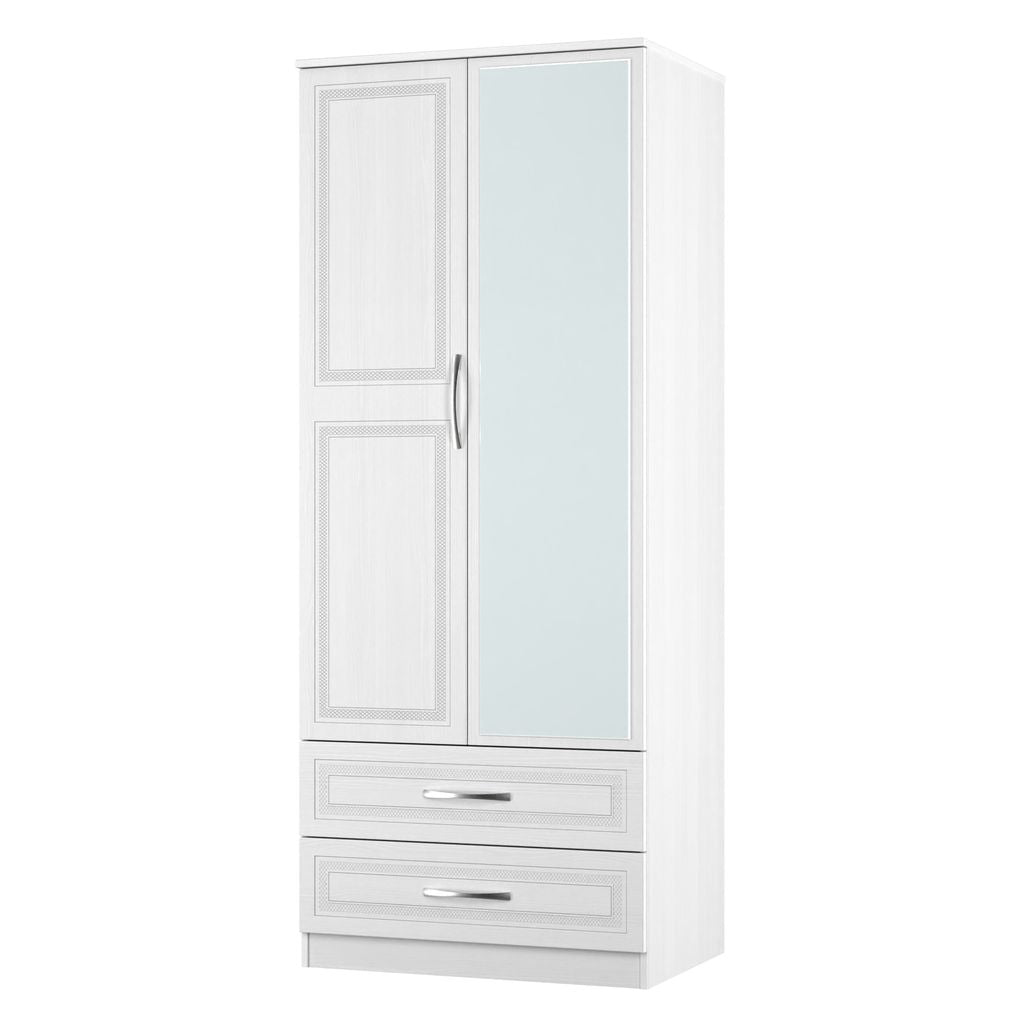 Dorset Mirrored 2 Door 2 Drawer Wardrobe