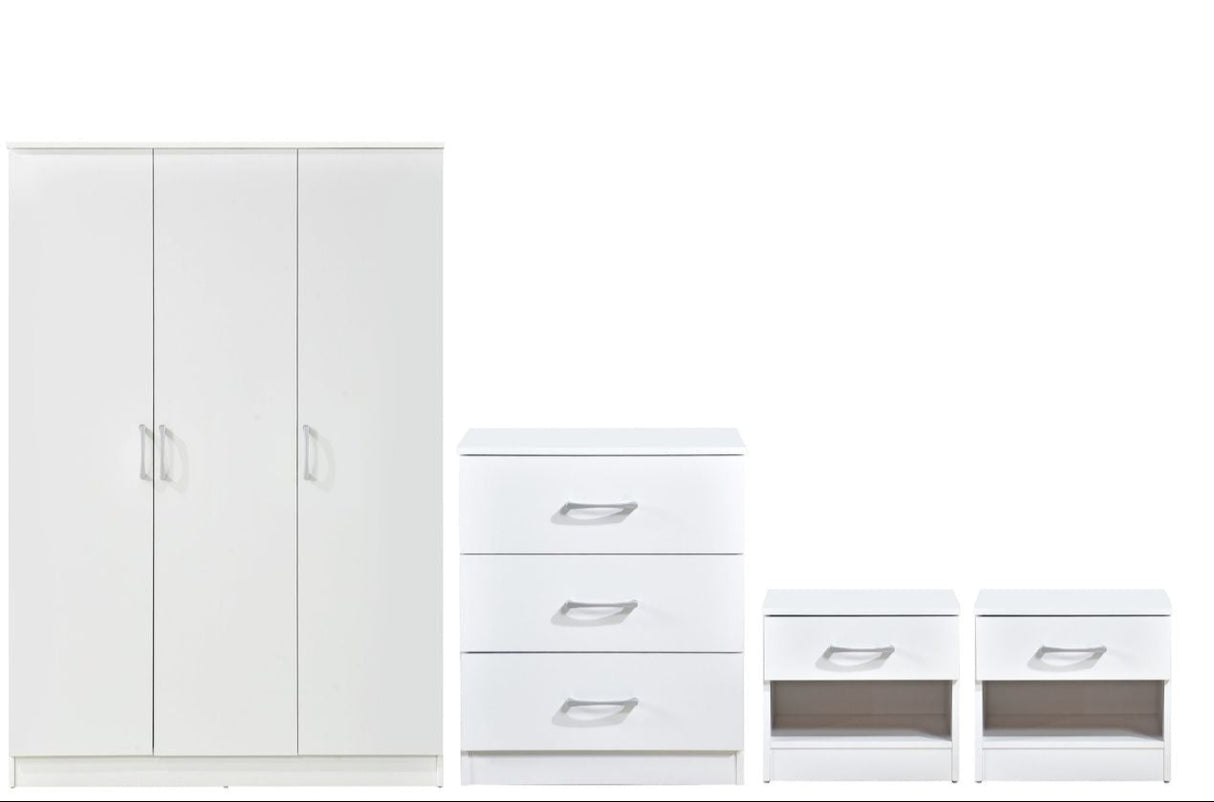 Highbury 4 Piece Bedroom Set With 3 Door Triple Wardrobe