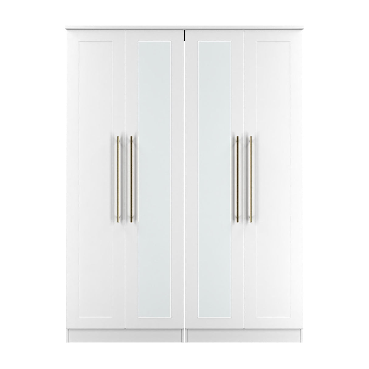 Haworth Tall 4 Door Mirrored Wardrobe